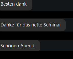 Teilnehmer-Feedback