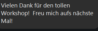 Teilnehmer-Feedback