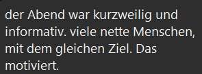 Teilnehmer-Feedback
